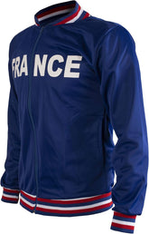 France Jacket Retro Football Tracksuit Zipped Jacket Men Top